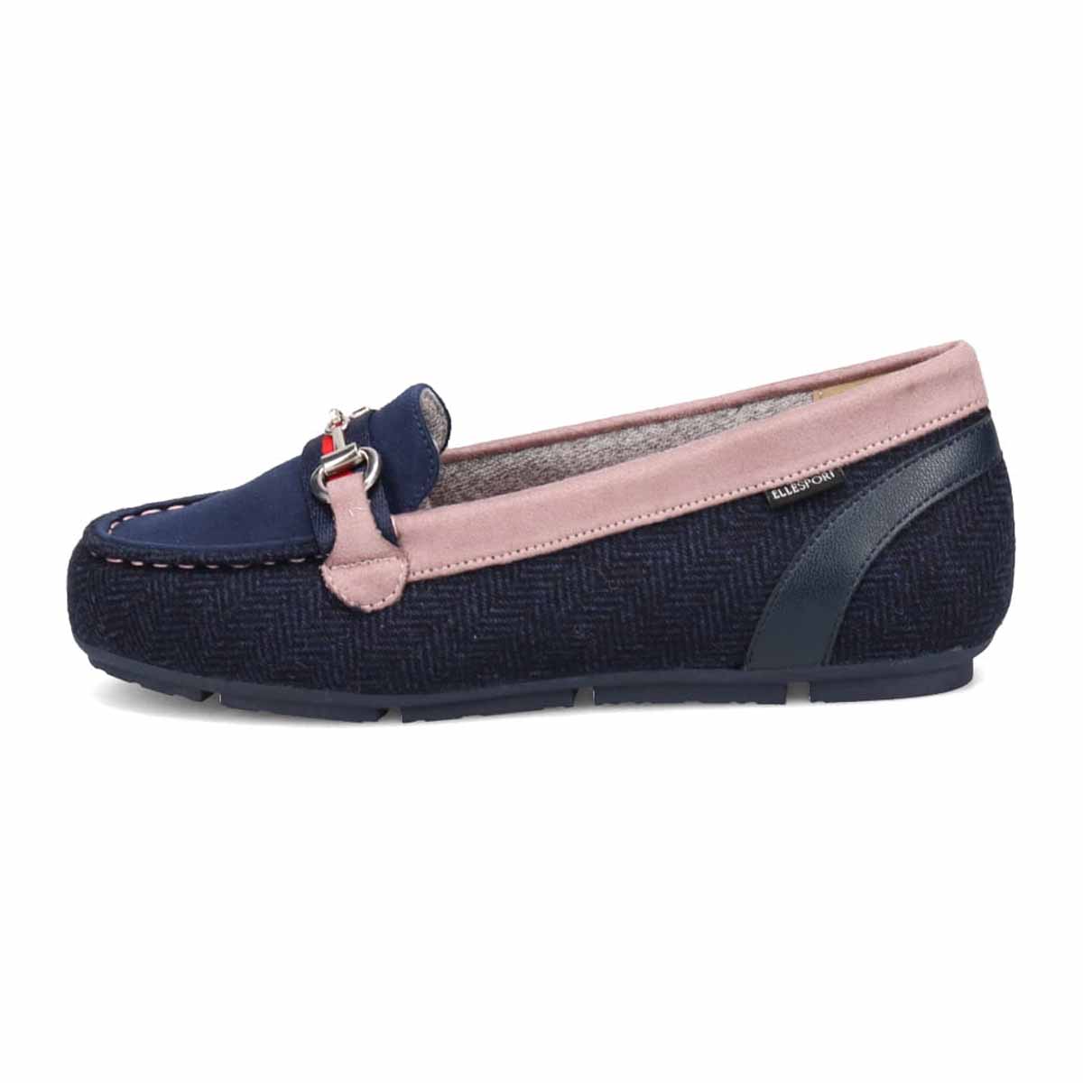 エル スポーツ ELLESPORT カジュアルビットモカシン ESP10663V NAVY/PINK 23.0