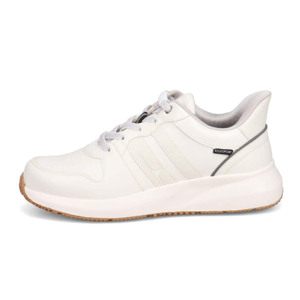 【4cm4時間防水設計】エル スポーツ ELLESPORT　軽量IPソールクイックフィットスニーカー　ESP12605 WHITE 23.0