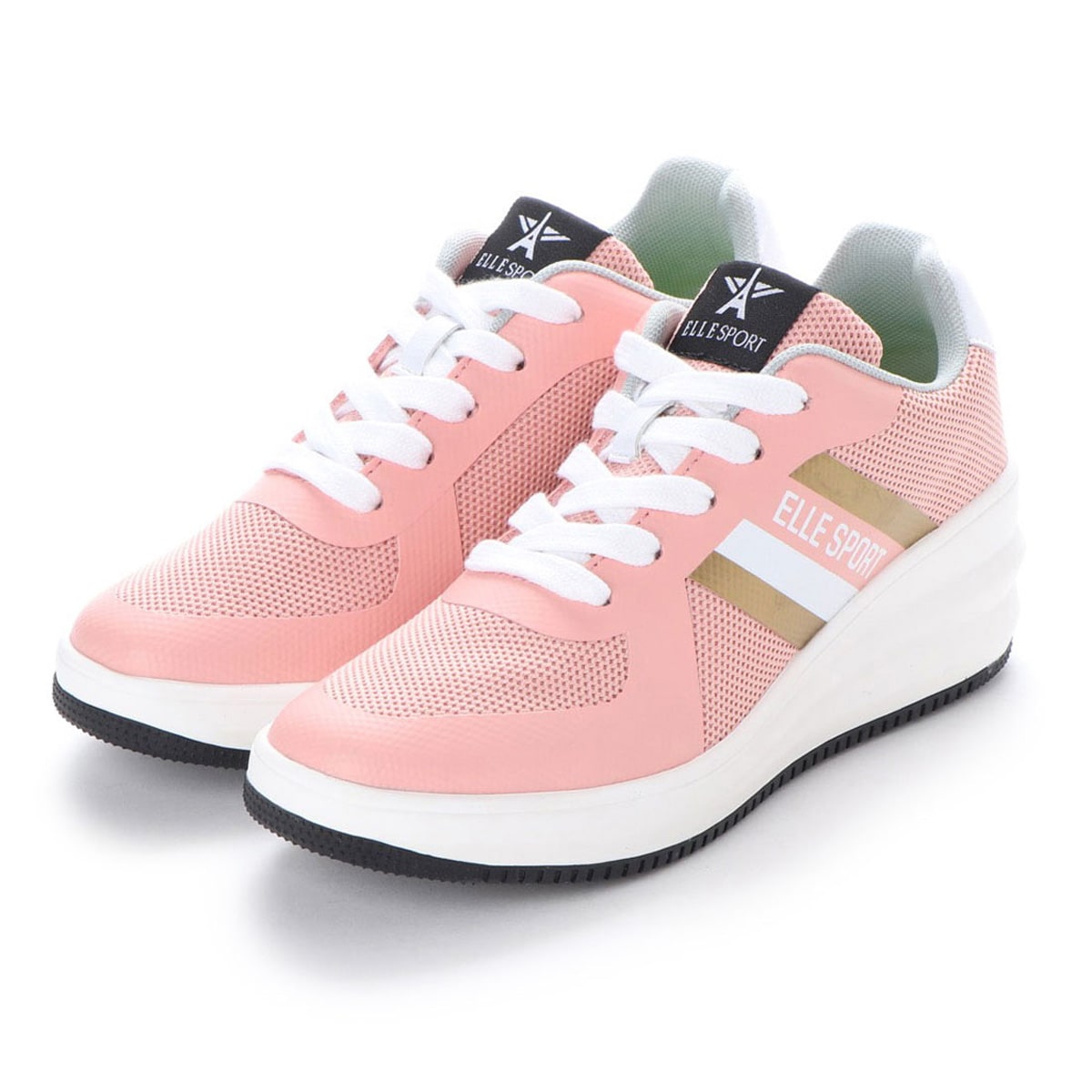 エル スポーツ Ellesport かわいい 軽量レースアップ ヒールスニーカー Esp 23 Black ウィメンズ Madras マドラス公式サイト オンラインショップ 靴メーカー直営公式通販