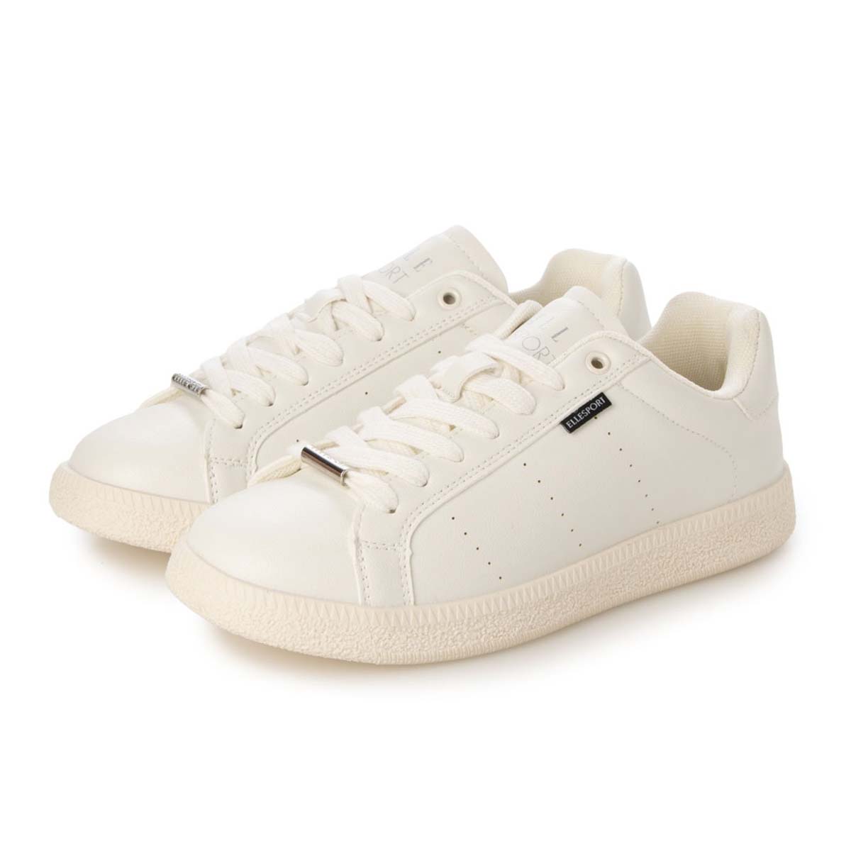 【ユニセックス】エル スポーツ ELLESPORT 2.5cmヒールのローテクコートスニーカー ESP14510 WHITE 23.0