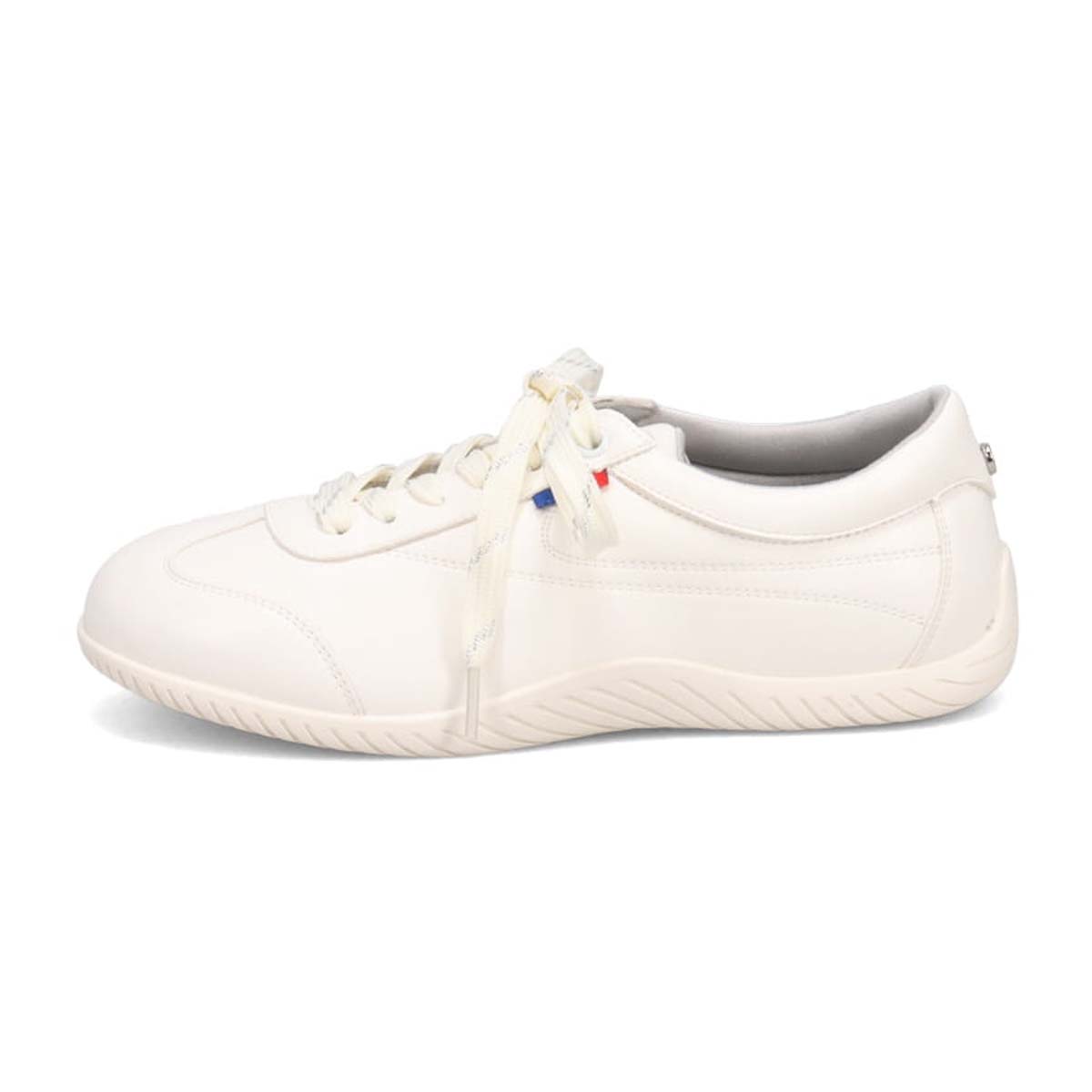 エル スポーツ ELLESPORT ドライビングレースアップスニーカー WHITE 23.0