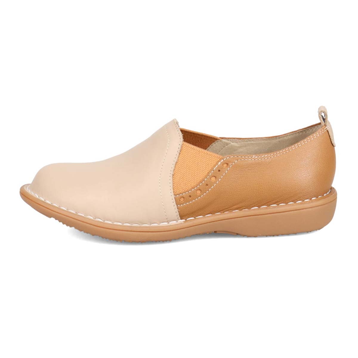 シティゴルフ Ｃｉｔｙ　Ｇｏｌｆ ゆったり足入れアウトステッチ製法のカジュアルシューズ　GFL20116 L-BEIGE/BROWN 23.0