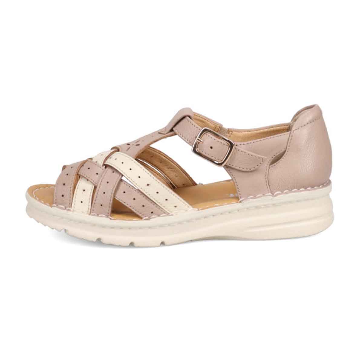 シティ ゴルフ City Golf  アウトステッチ製法のソフトカジュアルサンダル　GFL20154 BEIGE/C 23.0