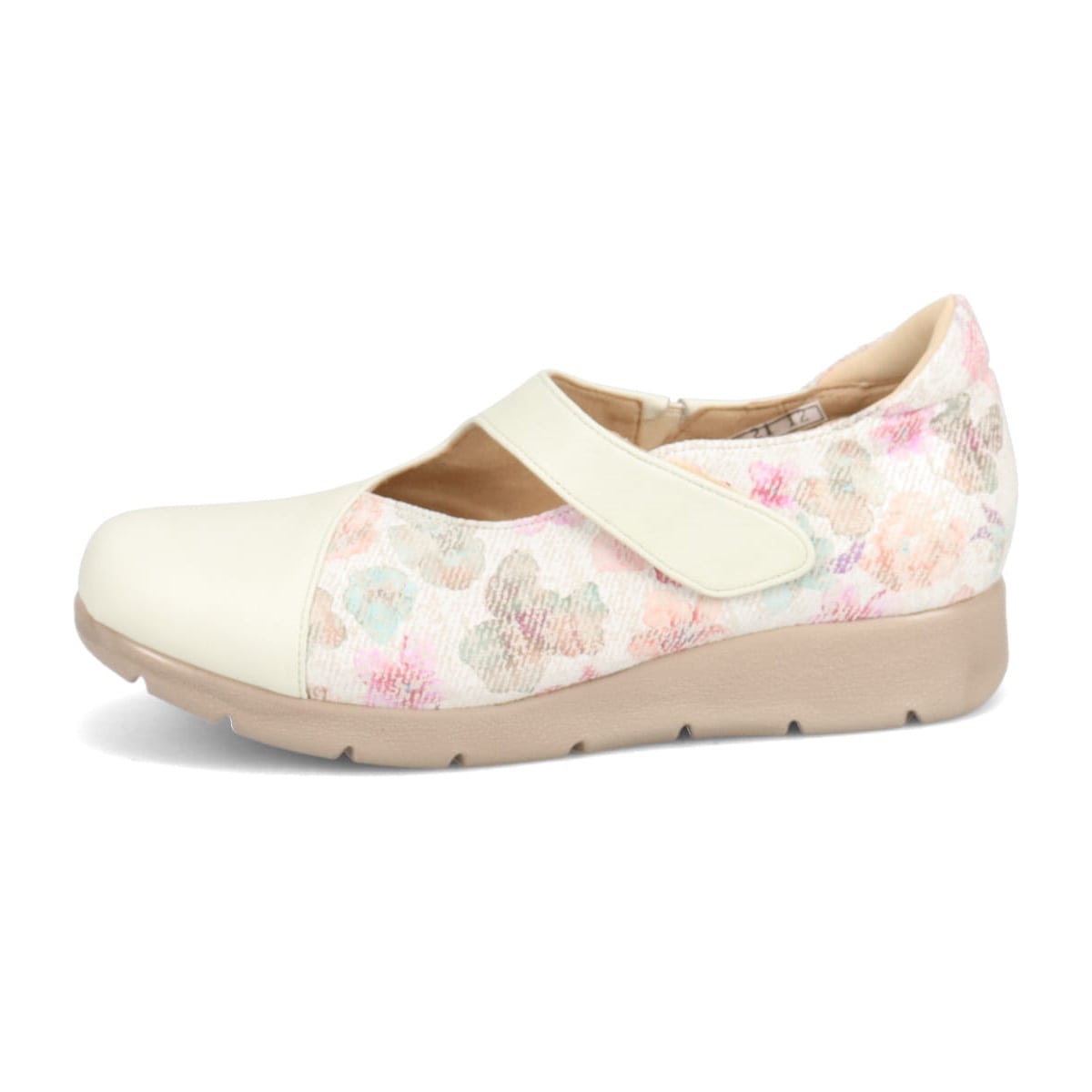 シティゴルフ Ｃｉｔｙ　Ｇｏｌｆ フラワープリントが華やかなワンストラップ カジュアルシューズ　GFL5297 WHITE/C 23.0