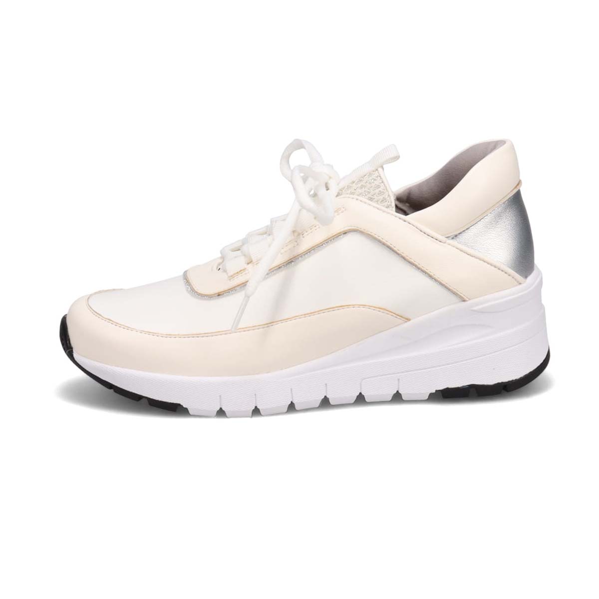 【撥水加工】HIROKO KOSHINO ヒールアップスニーカー  HKL1202 IVORY/C 23.0