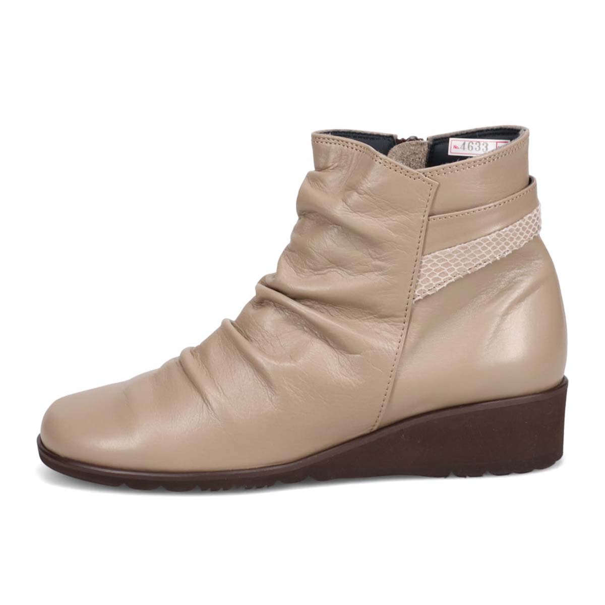 HIROKO KOSHINO キレイ目シルエット 柔らか素材 ショートブーツ   HKL4633 L-OAK 23.0