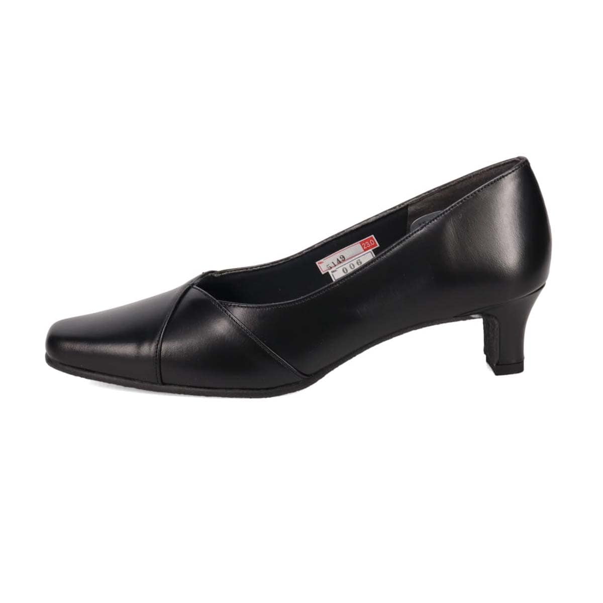 HIROKO KOSHINO Ｖカットラインが綺麗なデザインパンプス　HKL5149 BLACK 23.0