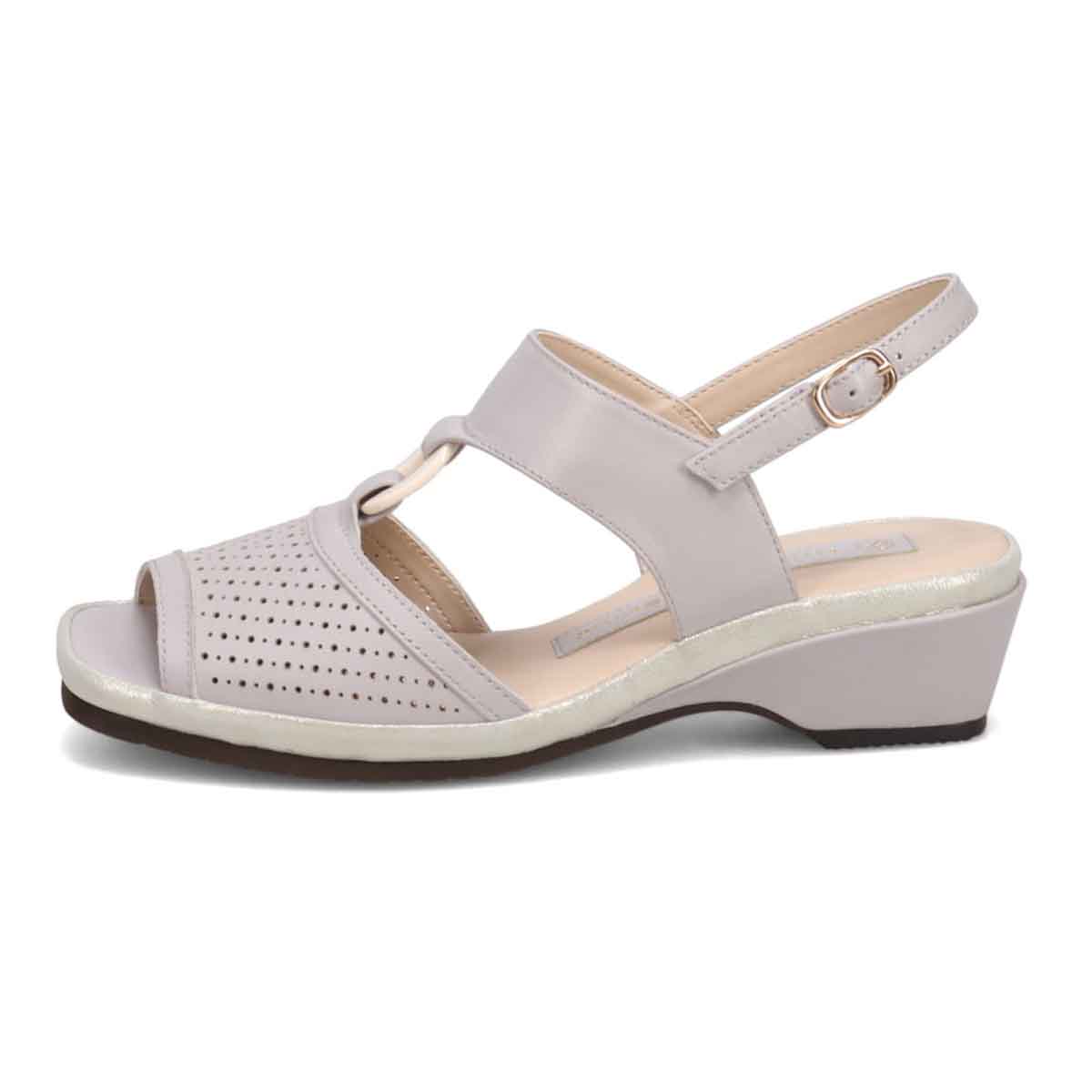 HIROKO KOSHINO バックストラップウェッジサンダル　HKL7528 GRAY M　(23.0～23.5)