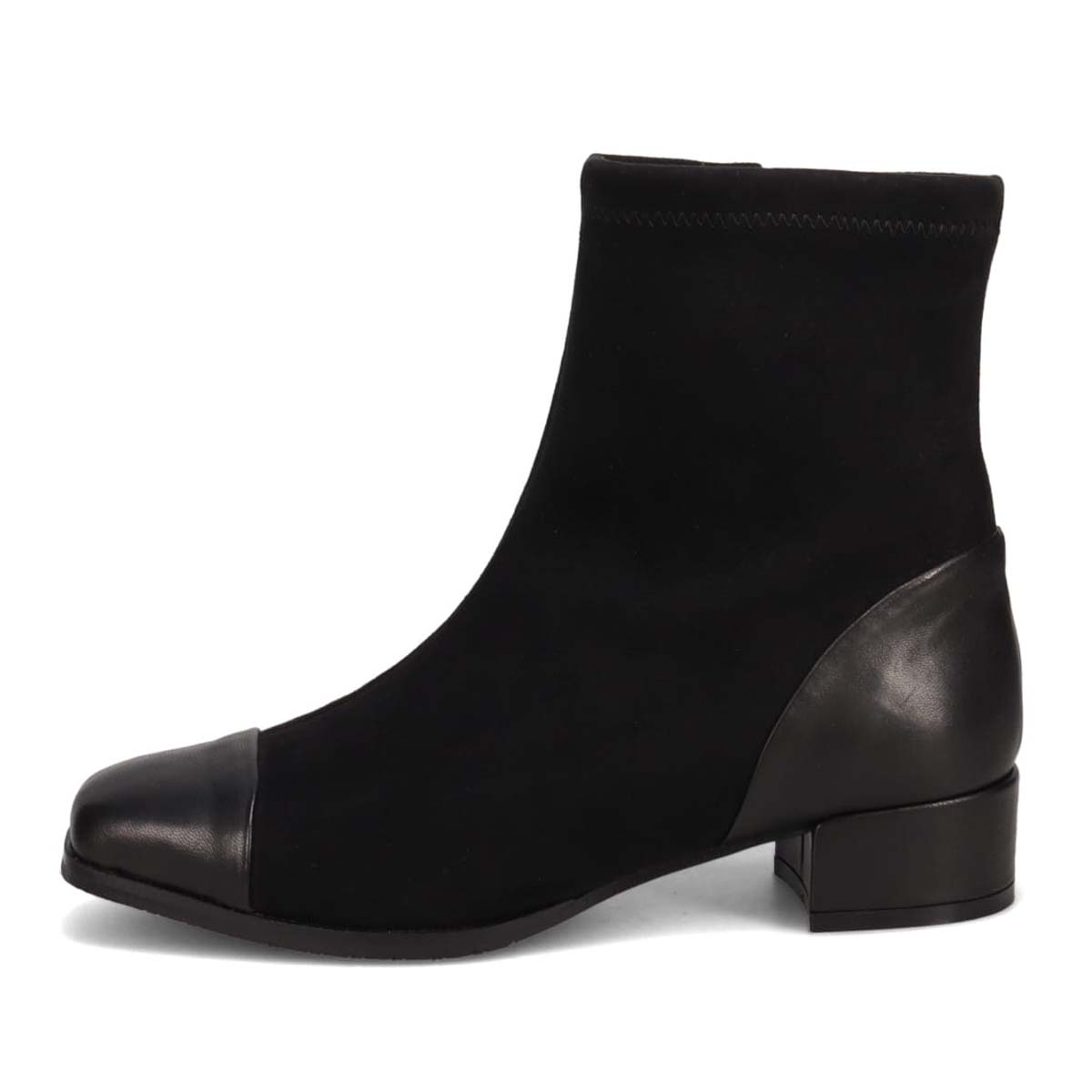 HIROKO KOSHINO 撥水加工ショートブーツ　HKL8005 BLACK-SILKY 23.0