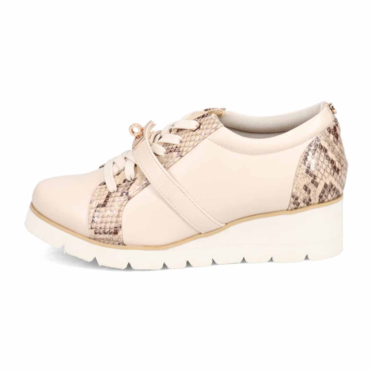 【撥水加工】HIROKO KOSHINO FEMME　きれいめカジュアルスニーカー　HRL1003 BEIGE M　(23.0～23.5)