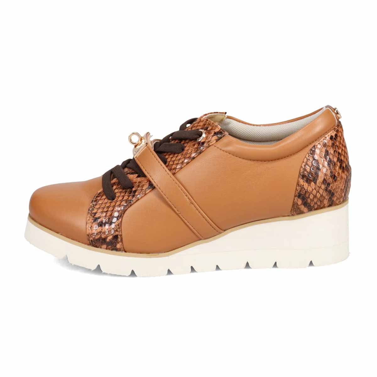 【撥水加工】HIROKO KOSHINO FEMME　きれいめカジュアルスニーカー　HRL1003 CAMEL M　(23.0～23.5)