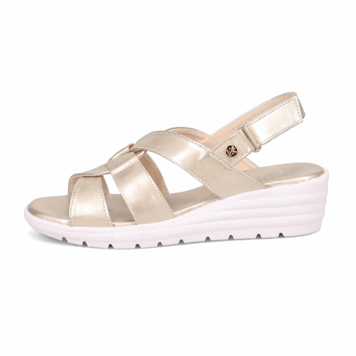 HIROKO KOSHINO FEMME クロスベルトウェッジサンダル HRL2028 BEIGE 23.0