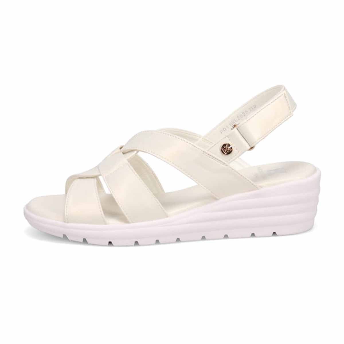 HIROKO KOSHINO FEMME クロスベルトウェッジサンダル HRL2028 IVORY 23.0