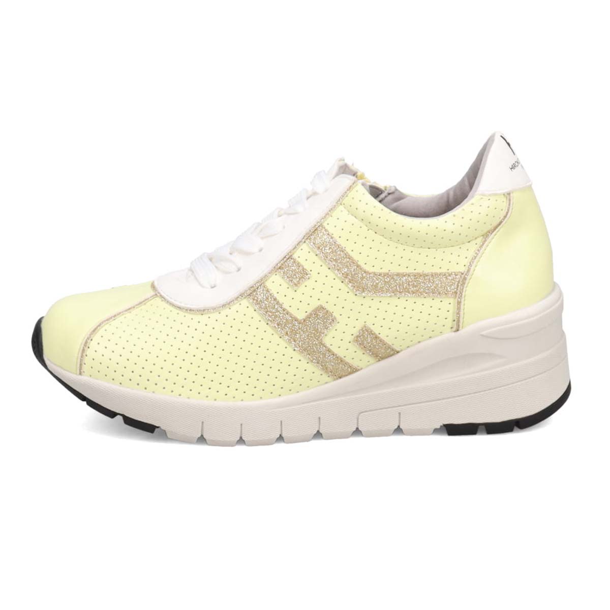 HIROKO KOSHINO　ヒールタイプ・ハイカットスニーカー　HRL3005 YELLOW 23.0