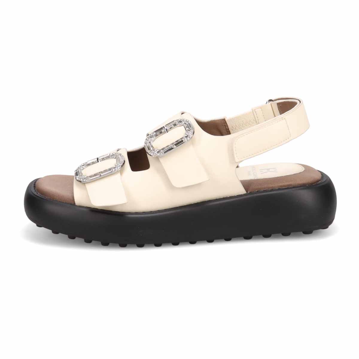 HIROKO KOSHINO FEMME バックル付きサンダル　HRL5011 IVORY M　(23.0～23.5)
