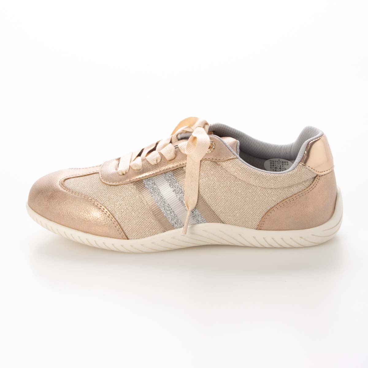 HIROKO KOSHINO FEMME キラキラ輝くメッシュに心躍る。バレエスニーカー　HRL7000 PINK 23.0