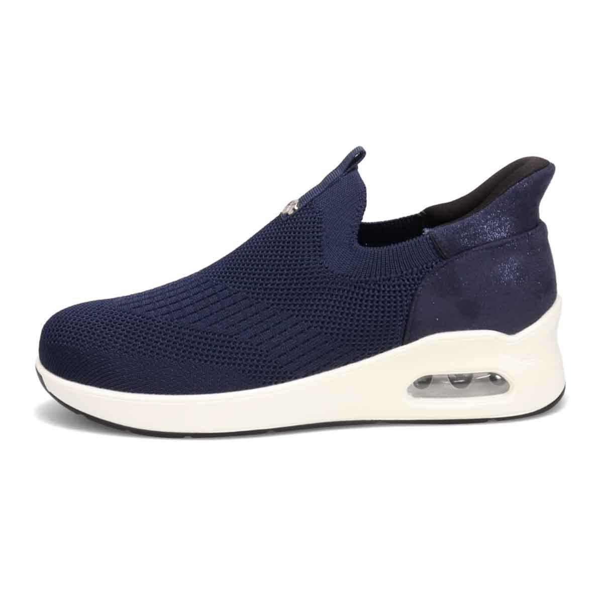 HIROKO KOSHINO FEMMEシンプルニットのスリッポンスニーカー HRL9000 NAVY 23.0