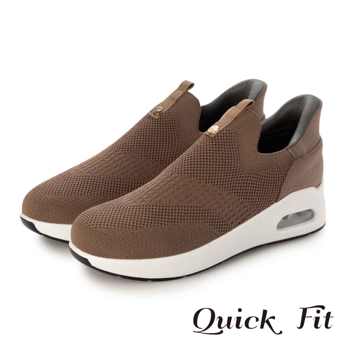 HIROKO KOSHINO FEMME シンプルニットのクイックフィットスリッポンスニーカー HRL9000 OAK 23.0