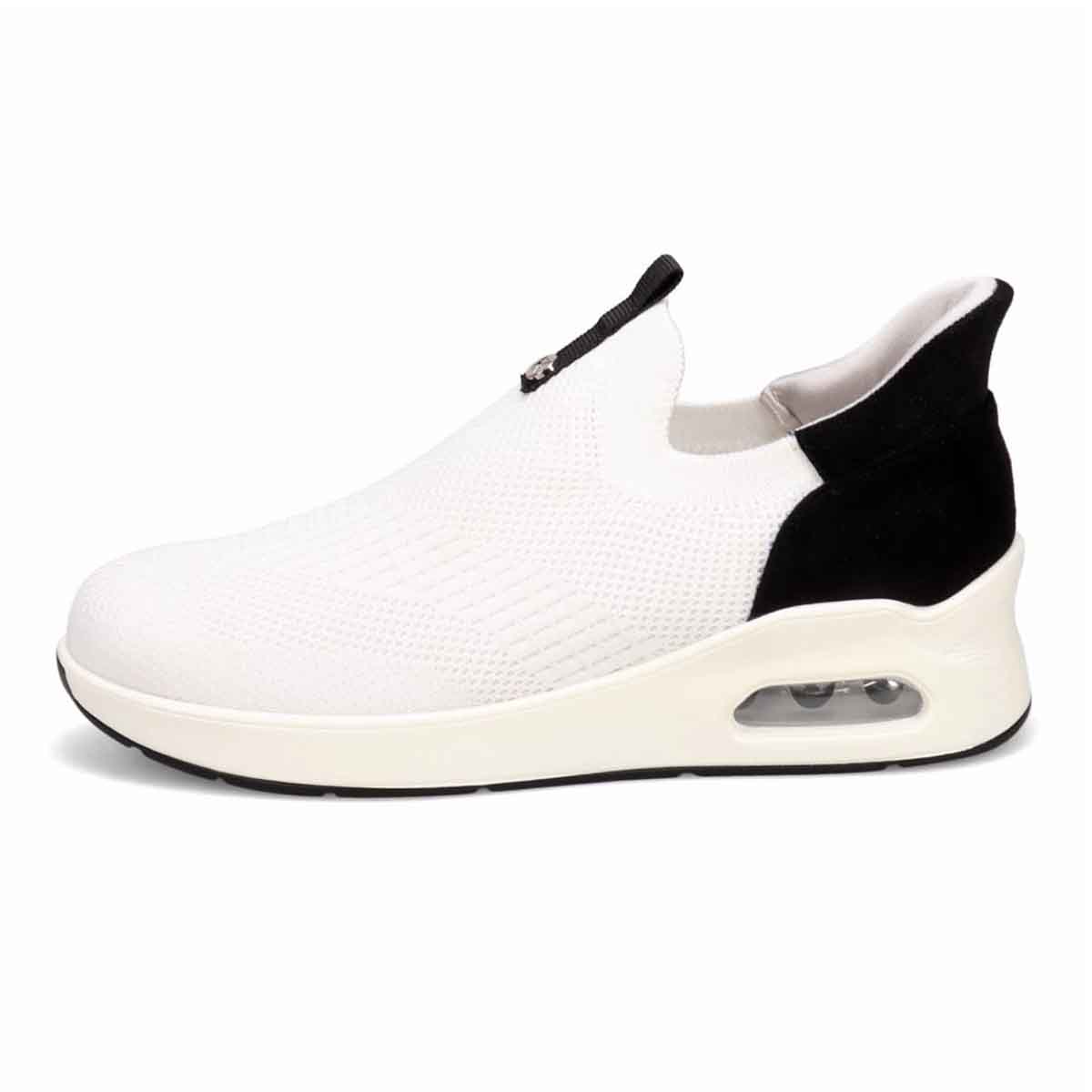 HIROKO KOSHINO FEMMEシンプルニットのスリッポンスニーカー HRL9000 WHITE/BLACK 23.0