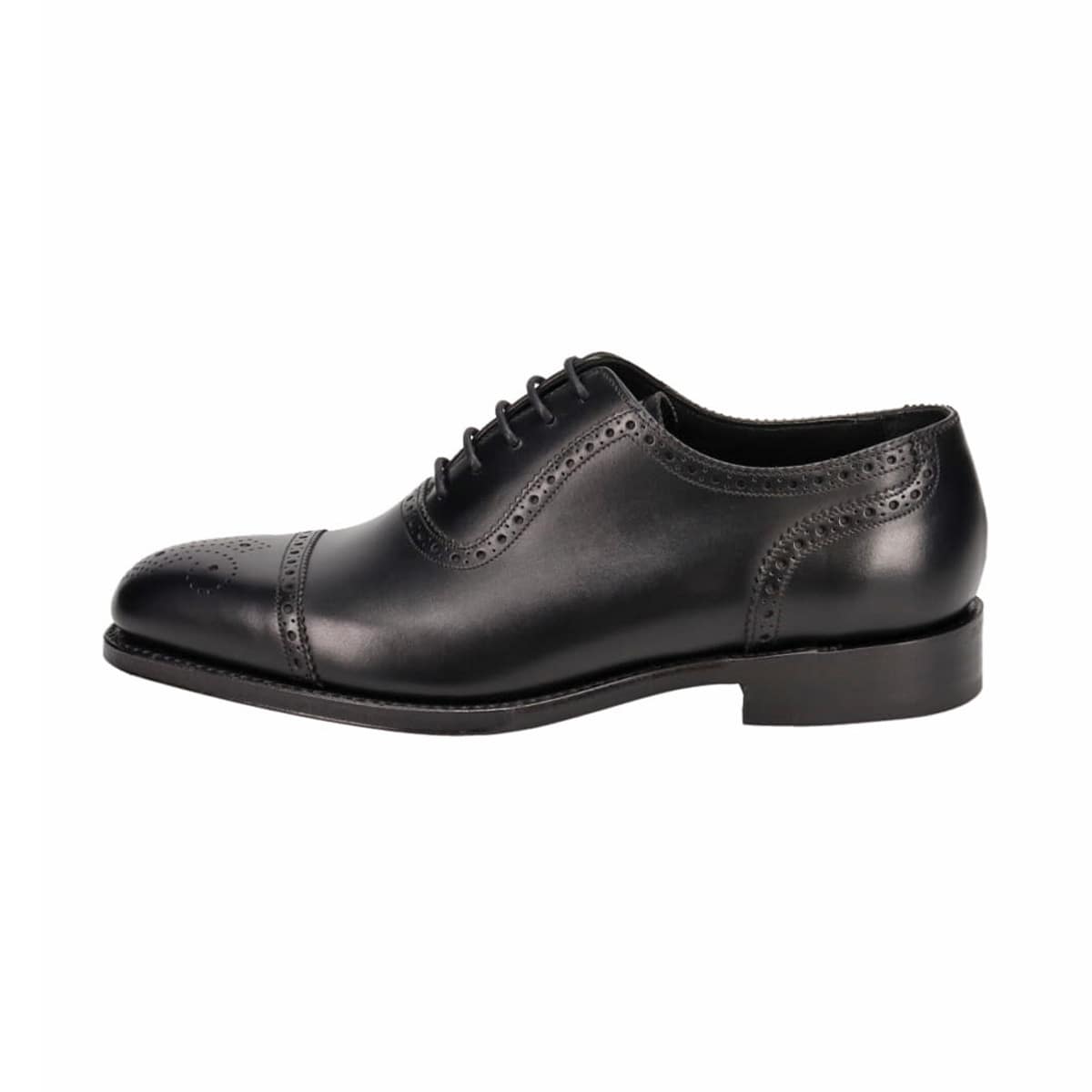 【Loake-ローク】 model:Strand  英国製グッドイヤーウェルト製法ドレスシューズ　セミブローグ　IMLK1003 BLACK 6.5 (25.0)