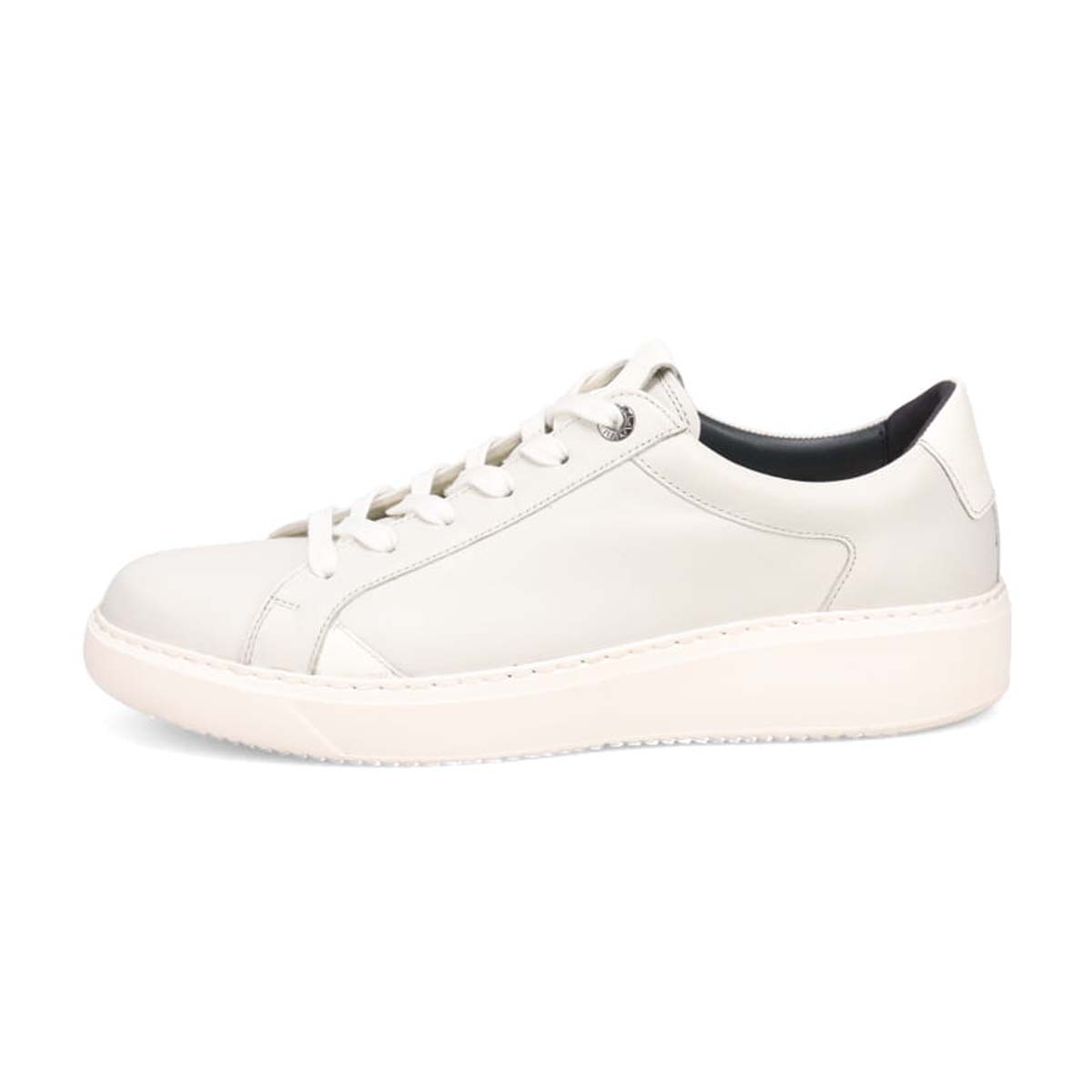 ランバンオンブルー LANVIN en Bleu 「リカバリーインソール」搭載で指圧効果により血行を115％促進。レザー×ニットコンビスニーカー　LB1003XR WHITE 25.0