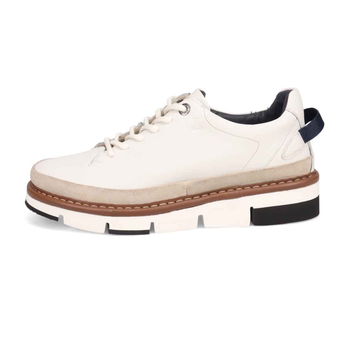 ランバンオンブルー LANVIN en Bleu 「リカバリー指圧インソール」搭載で指圧効果により血行を115％促進。レースアップカジュアルシューズ　LB1021XR WHITE 25.0