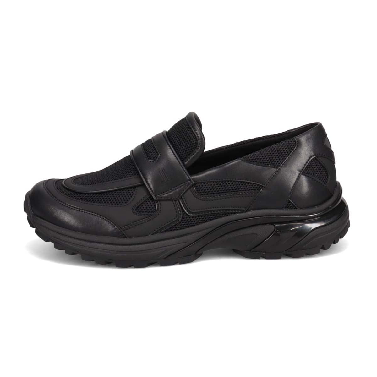 ランバンオンブルー LANVIN en Bleu 「リカバリーインソール」搭載で指圧効果により血行を115％促進。スリッポンカジュアルスニーカー　LB4001XR BLACK 25.0