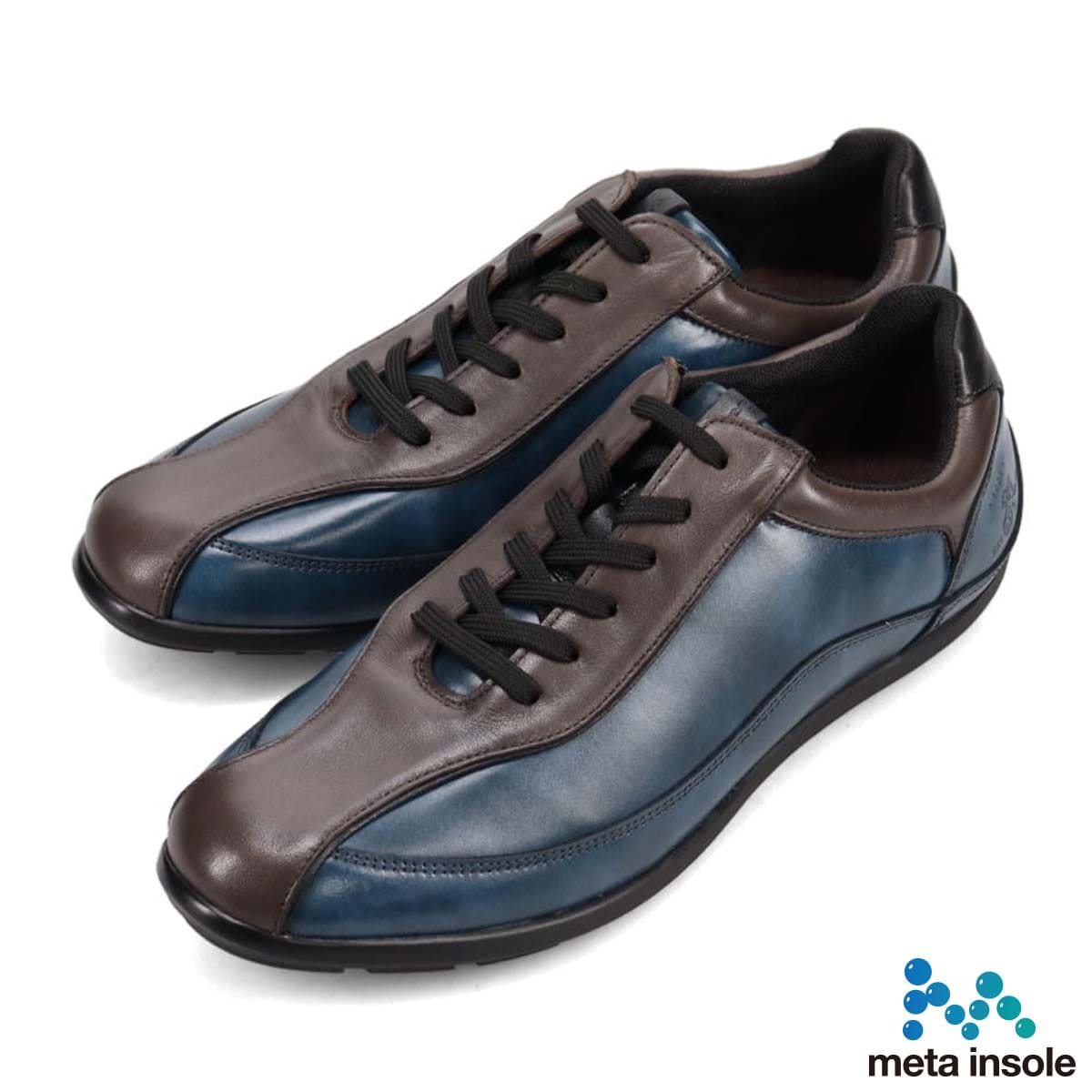 マドラス madras metaインソール搭載シューズ  レザースニーカー　M502MT GRAY/NAVY 25.0