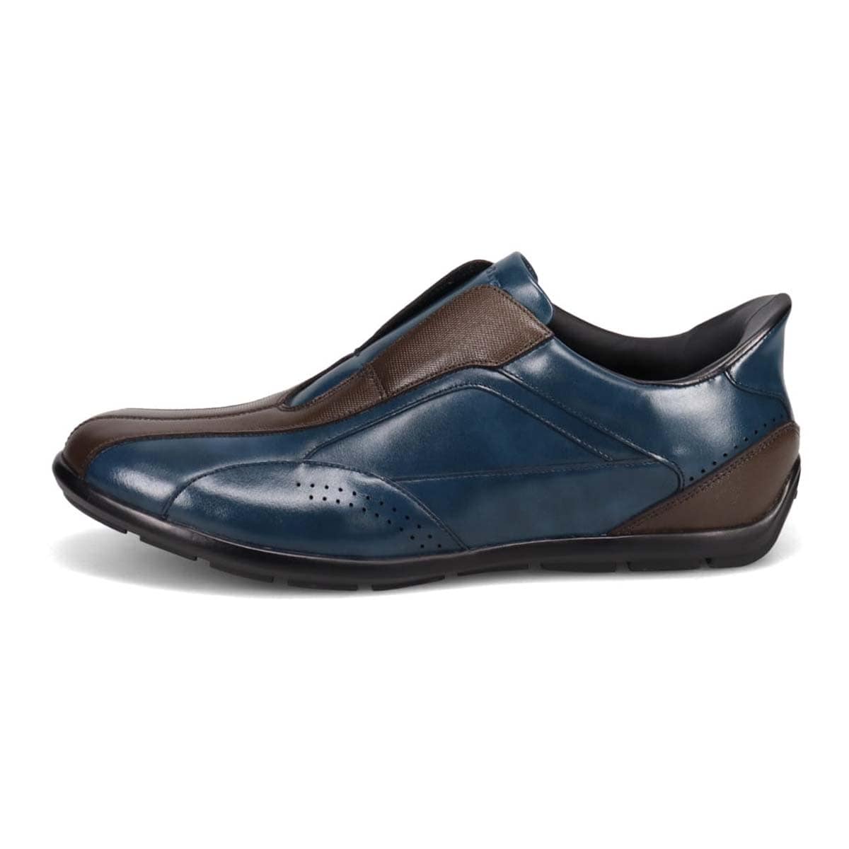 マドラス madras メタインソール搭載シューズ  クイックフィット カジュアルレザースニーカー　M503MT GRAY/NAVY 25.0