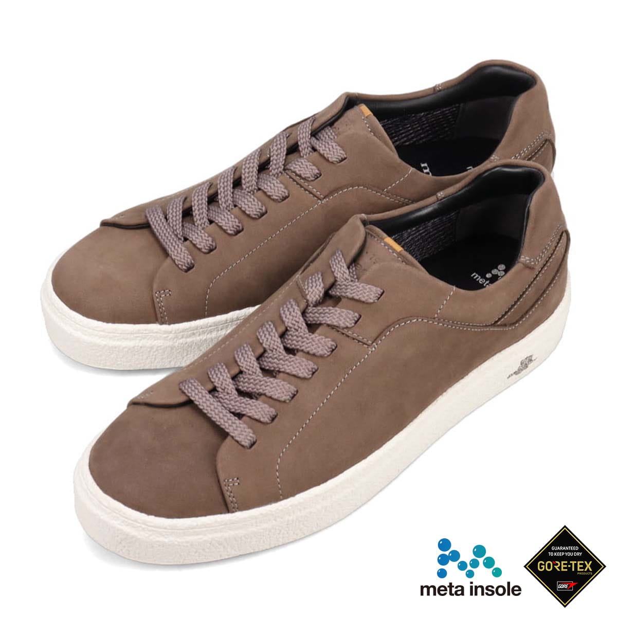 【GORE-TEX】マドラス madras metaインソール搭載シューズ  レースアップカジュアルシューズ　M511AGMT GRAY-NUBUK 25.0