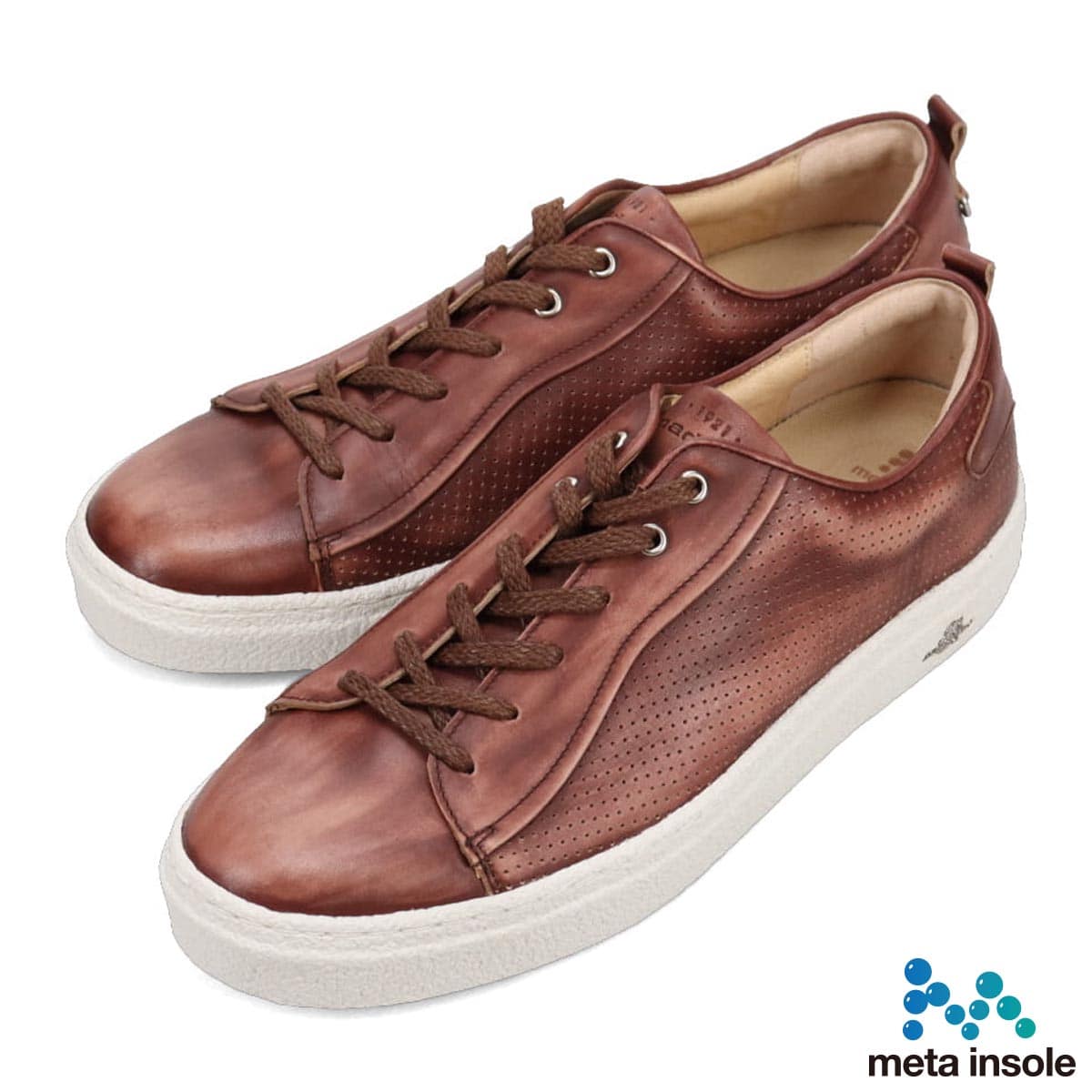 マドラス madras metaインソール搭載シューズ  カジュアルレザースニーカー　M516MT D-BROWN 25.0