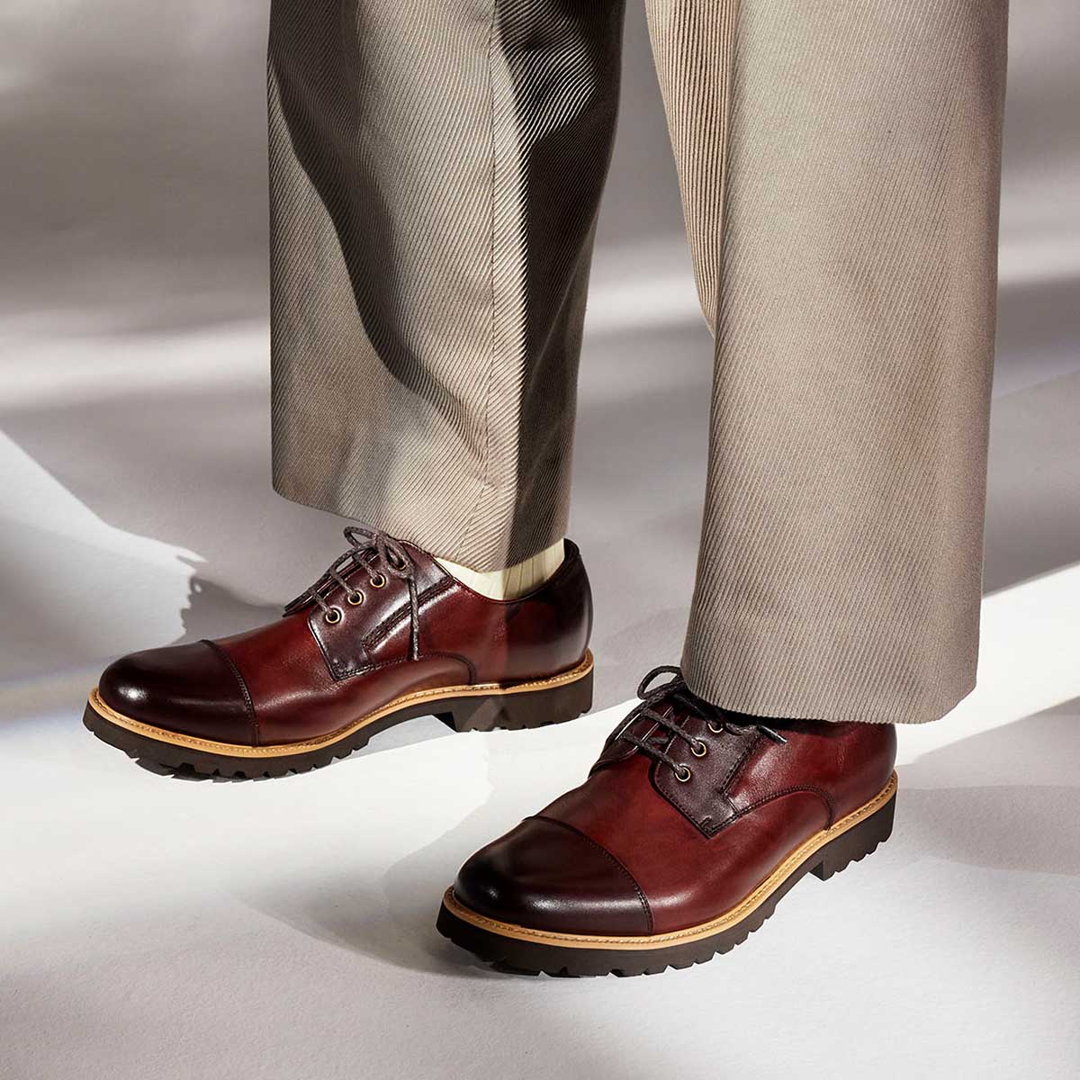 【ウィメンズサイズ】マドラス madras metaインソール搭載シューズ  レースアップカジュアルシューズ　MS651MT D-BROWN/BROWN 23.0