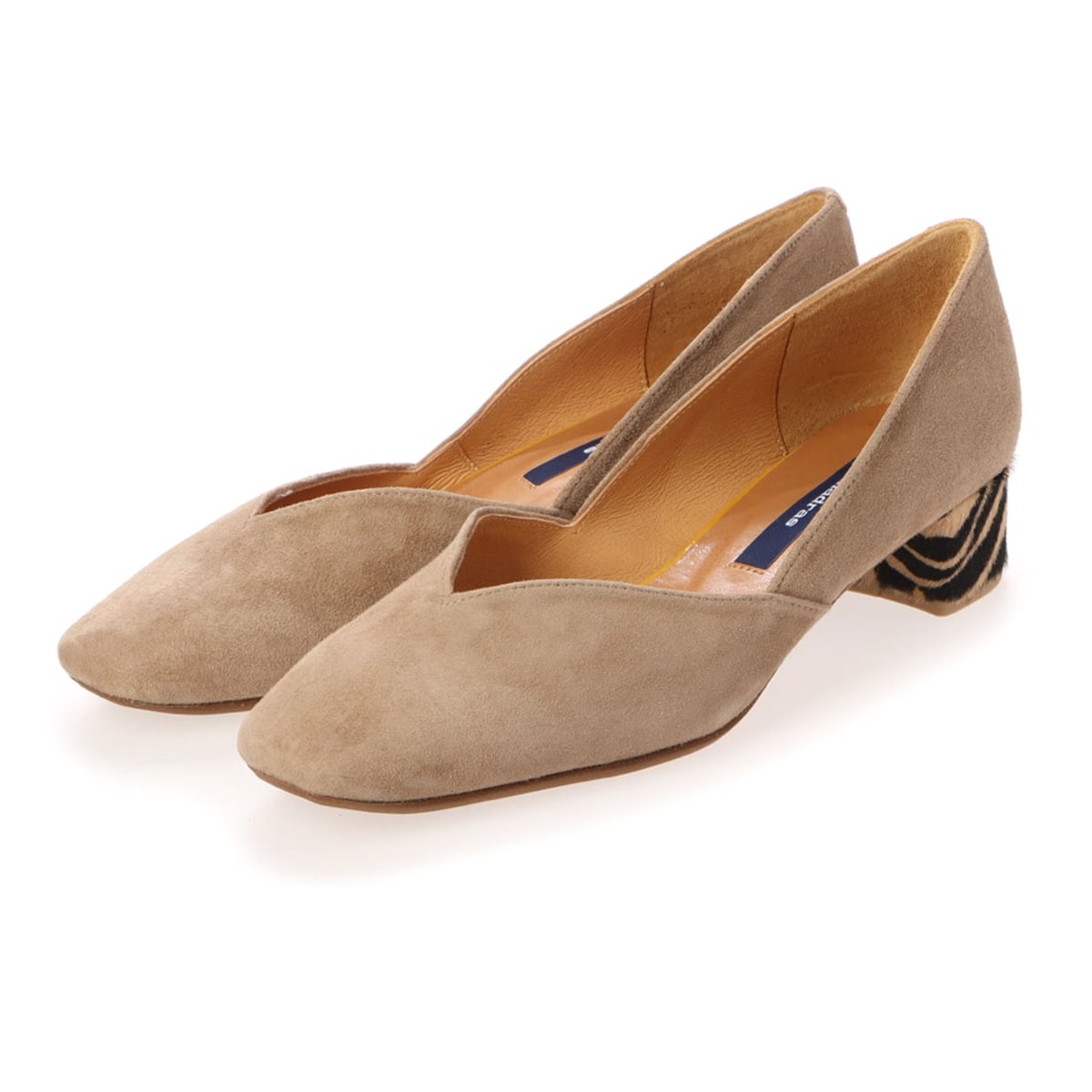 マドラス Madras ハンドメイド アニマル柄ヒール Vカット スクエアトゥ シューティーパンプス Mal1123 23 Beige Silky ウィメンズ Madras マドラス公式サイト オンラインショップ 靴メーカー直営公式通販