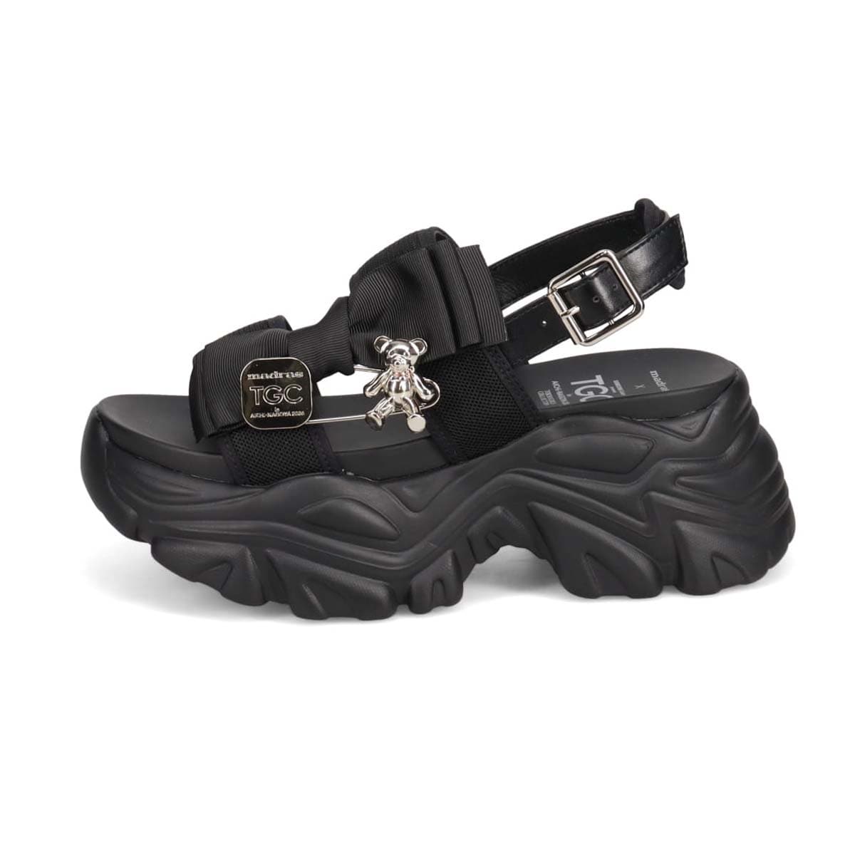 最旬トレンドで目立っちゃおう！マドラス madras TGC in あいち・なごや 2026 出演モデル着用シューズ　カジュアル厚底サンダル　MAL7584TGC BLACK 37（23.0cm～23.5cm）