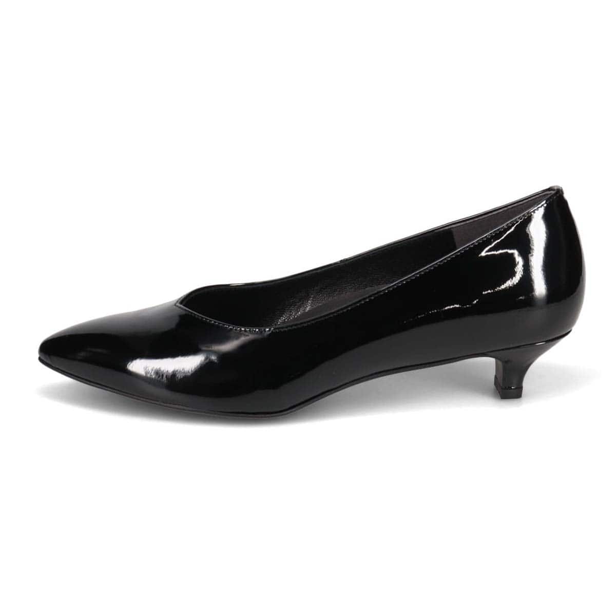 マドラス madras metaインソール搭載  フォーマル 3.5cm  ローヒールパンプス MAL9107MT BLACK-ENAMEL 23.0