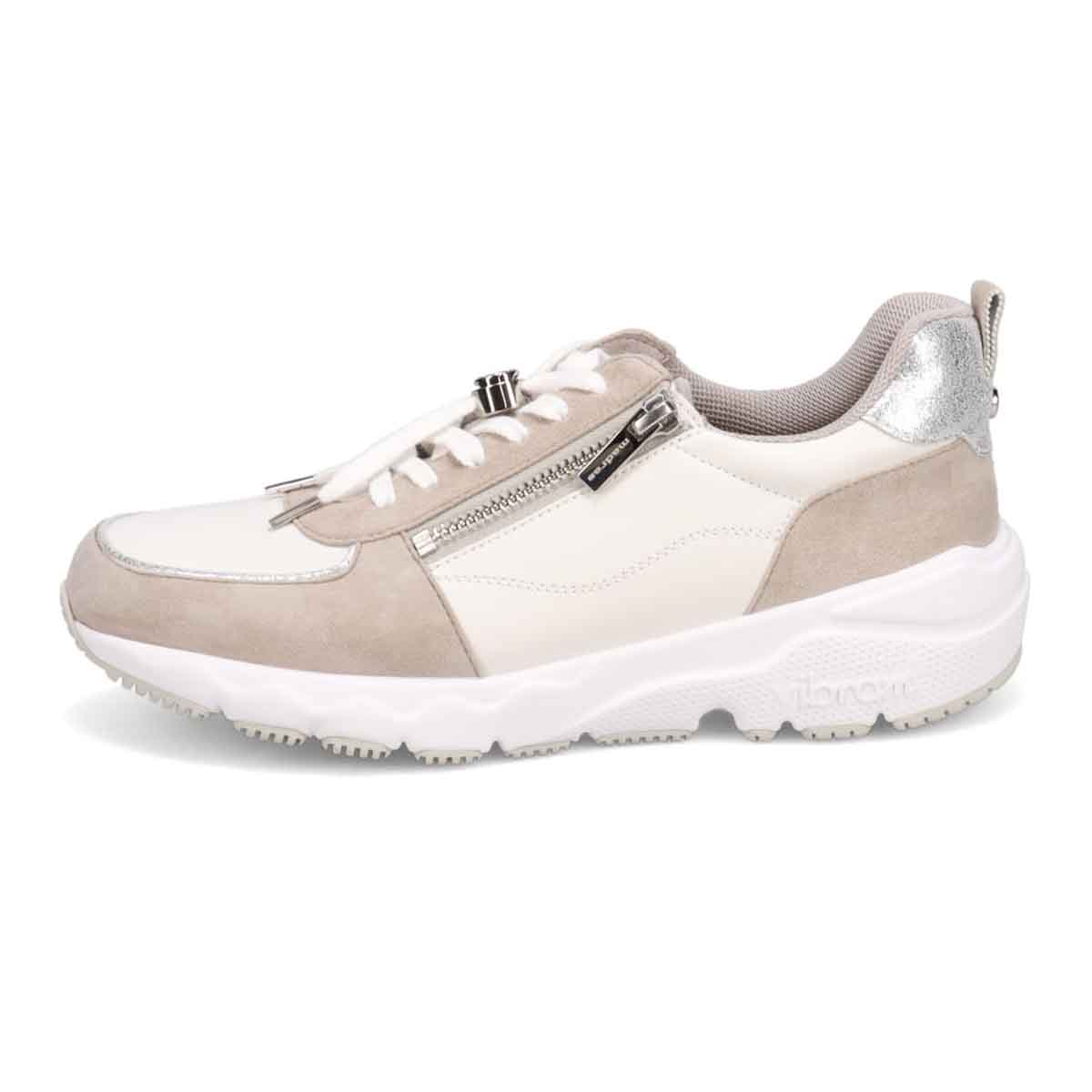 マドラス madras 特許 Recovery meta insole搭載  ゴールドがアクセントのエレガンでスタイリッシュなレザースニーカー　MAL9136AMT GRAY/C 6（23.0cm～23.5cm相当）