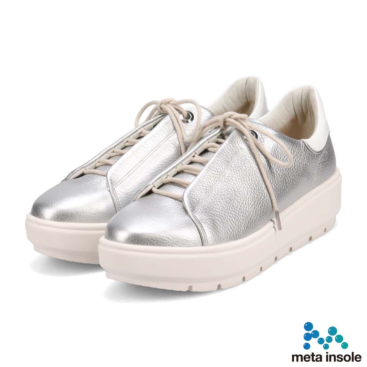 マドラス madras 特許 リカバリーメタインソール搭載  スッキリシンプル厚底スニーカー　MAL9144MT SILVER 23.0