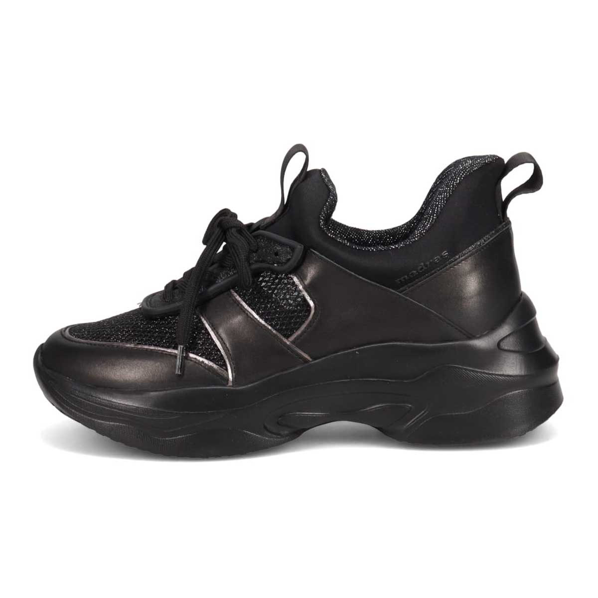 マドラス madras 特許 metaインソール搭載　スタイルアップ厚底スニーカー　MAL9159MT BLACK 23