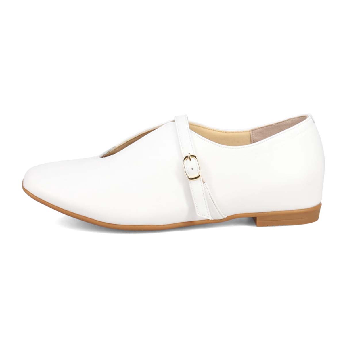 ミッシーデミッシー missy des missy 甲ベルト フラットシューズ　MMD3640 WHITE 23.0