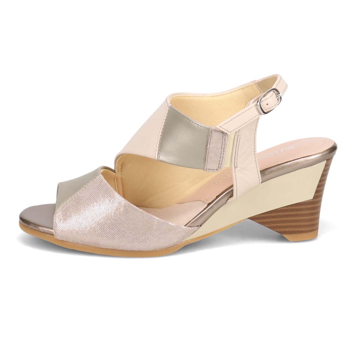 ミッシーデミッシー missy des missy カラーブロック ウエッジサンダル　MMD3641 BEIGE 23.0