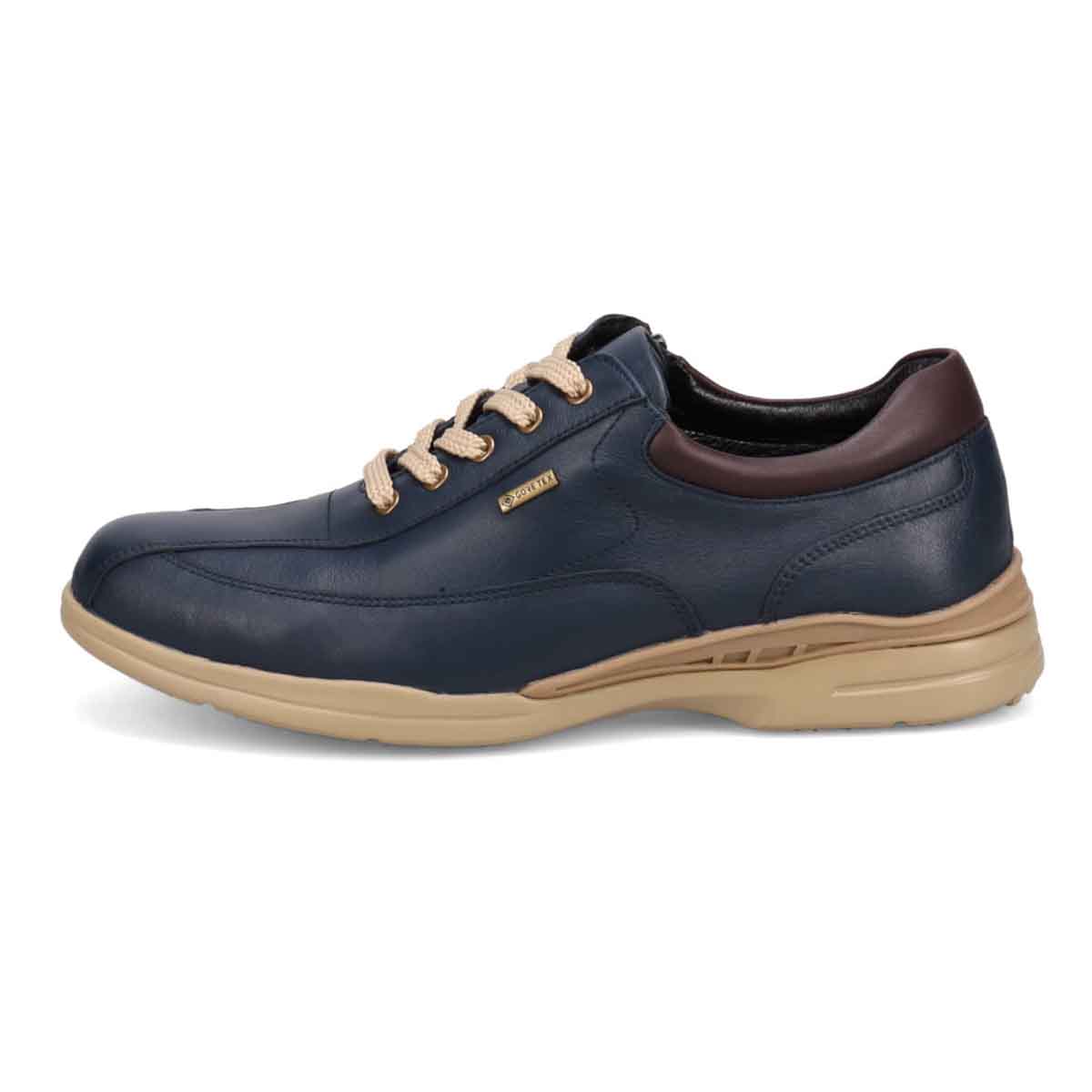 【GORE-TEX】マドラスウォーク madras Walk 「Recovery Shiatsu Insole」搭載で指圧効果により血行をよくする。　全天候快適 ゴアテックス　レースアップタウンカジュアルシューズ　MW7400R NAVY 25.0