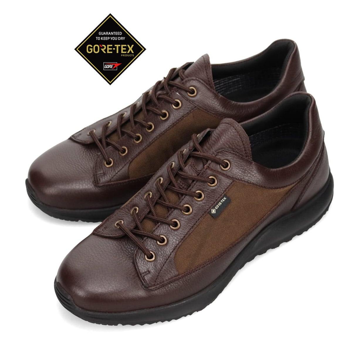 【GORE-TEX】マドラスウォーク madrasWalk　全天候快適なレザースニーカー　MW7602 D-BROWN/C 25.0