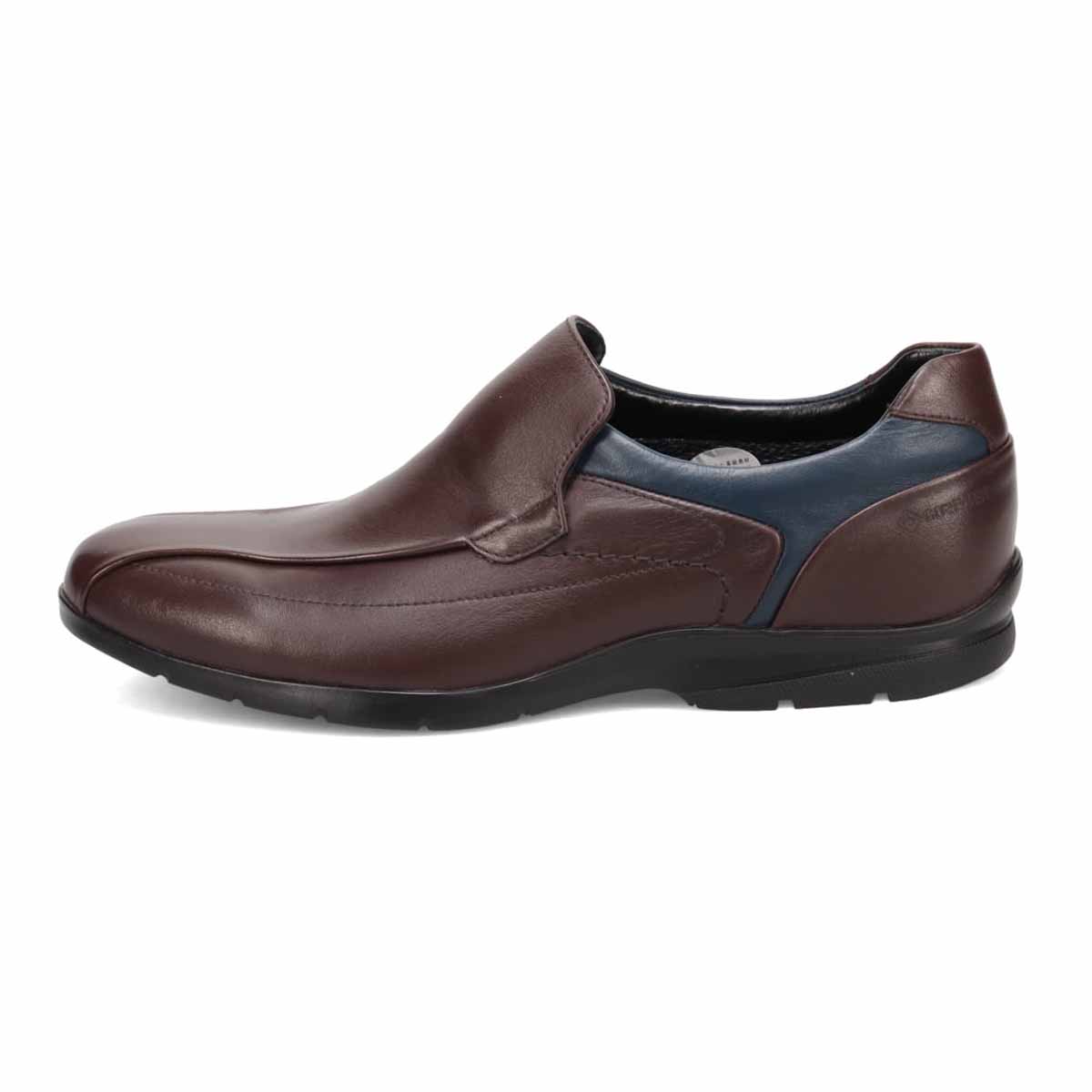 【GORE-TEX】マドラスウォーク madras Walk 「Recovery Shiatsu Insole」搭載で指圧効果により血行をよくする。　全天候快適な ゴアテックススリッポン・カジュアルシューズ　MW7702AR	 D-BROWN/NAVY 25.0