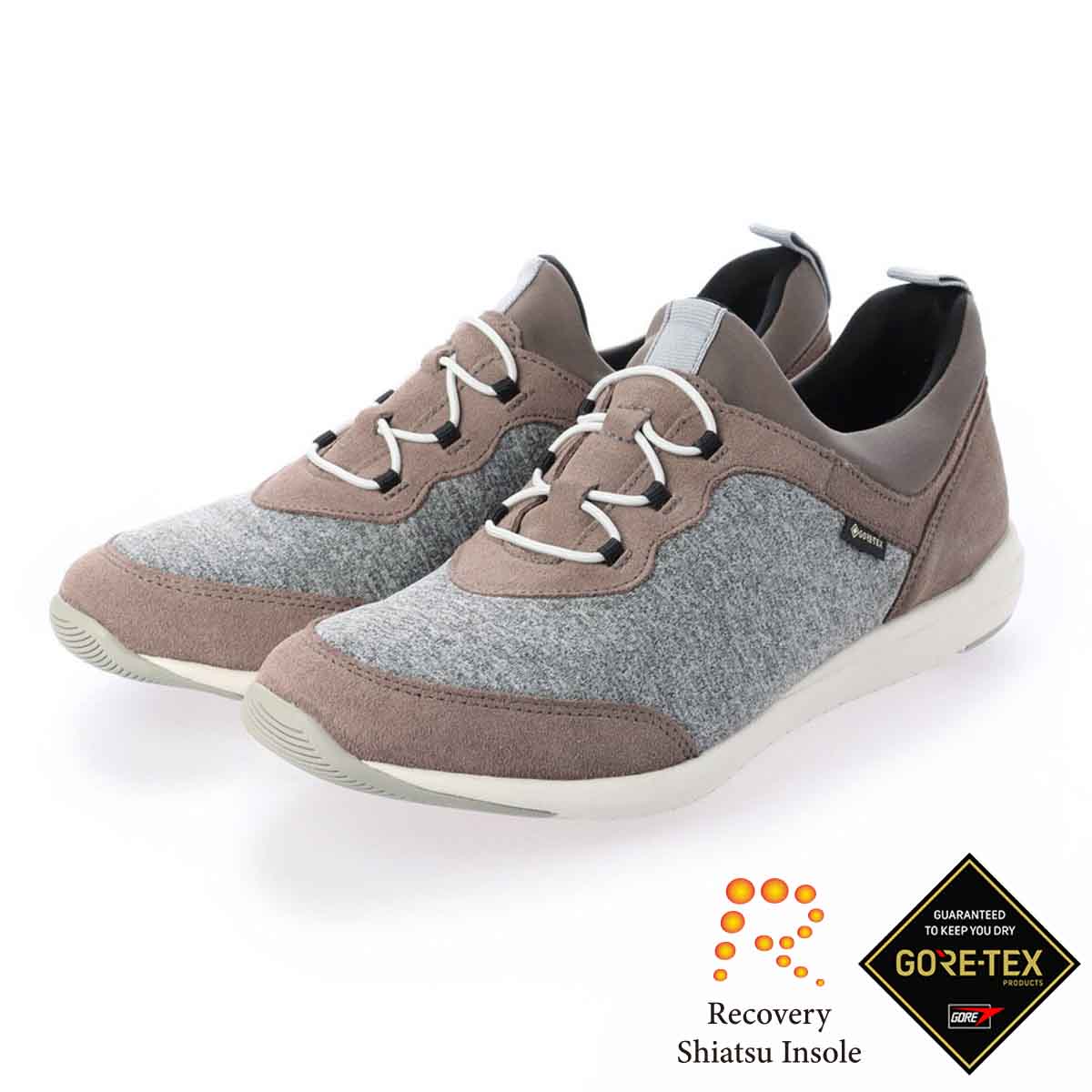 【GORE-TEX】マドラスウォーク madras Walk 「Recovery Shiatsu Insole」搭載で指圧効果により血行をよくする。 通勤快適  トラベルウォーキングにもお勧め！ 疲れない快適軽量 ゴアテックススニーカー  MWL1004SR GRAY 23.0