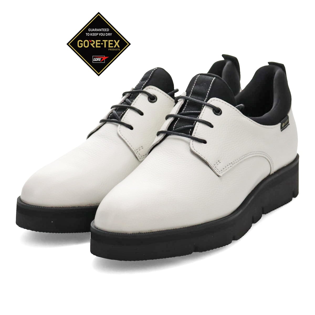 【GORE-TEX】 マドラスウォーク madras Walk　レザーシリーズ  マニッシュタイプのGORE-TEXレザーレースアップシューズ　MWL1109 WHITE 23.0