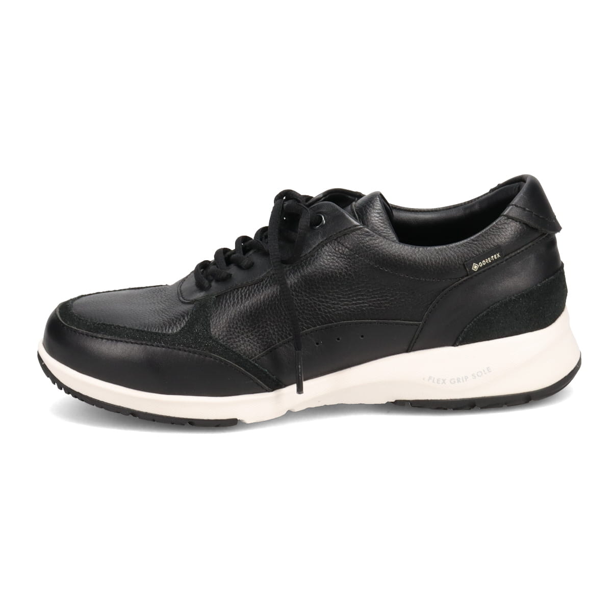 【GORE-TEX】マドラスウォーク madras Walk 「Recovery Shiatsu Insole」搭載で指圧効果により血行をよくする。旅行に最適 ウォーキングレザースニーカー　MWL1204R BLACK 23.0