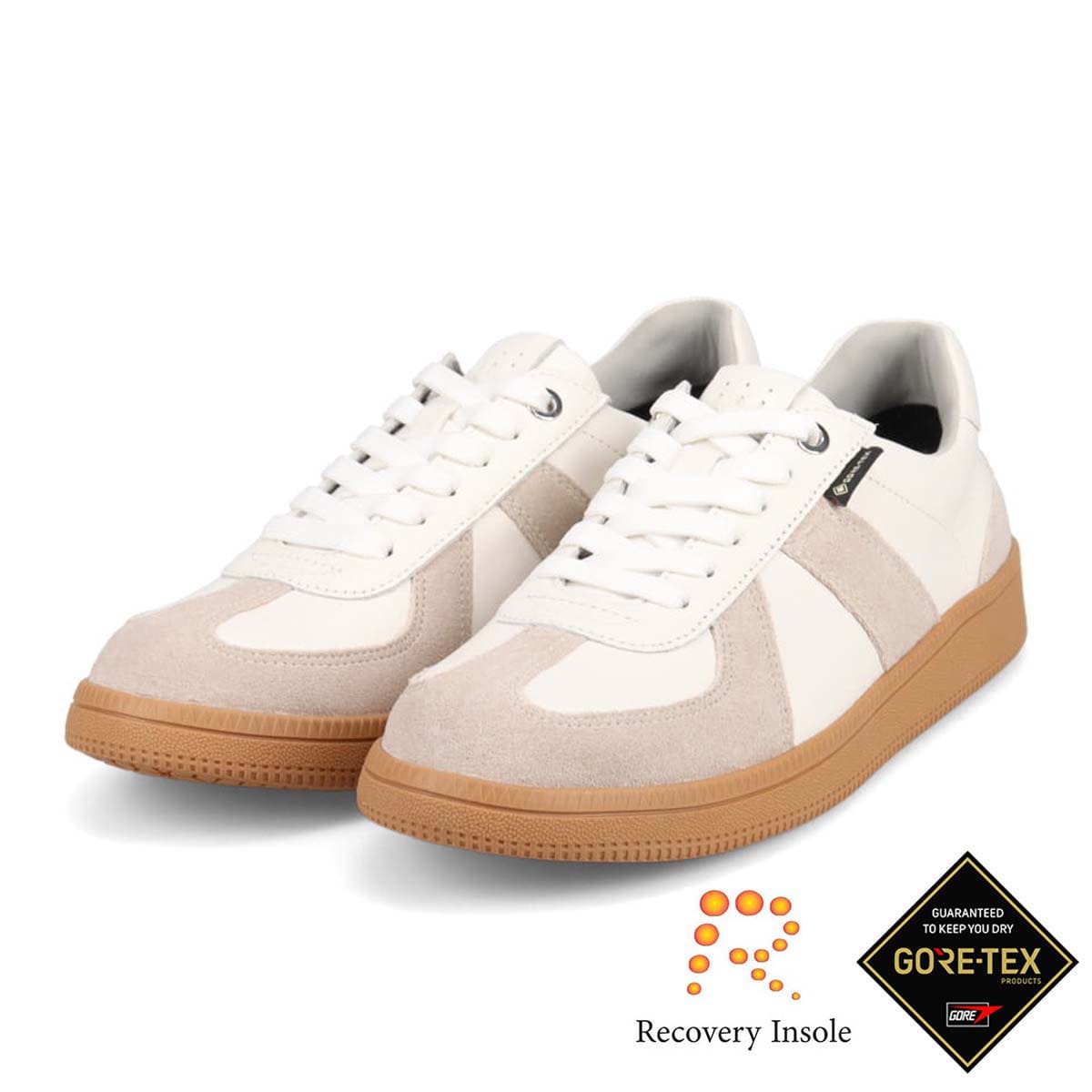 【GORE-TEX】 マドラスウォーク madras Walk 「リカバリーインソール」搭載で指圧効果により血行を115％促進。  ジャーマントレーナー　MWL4008R WHITE 23.0