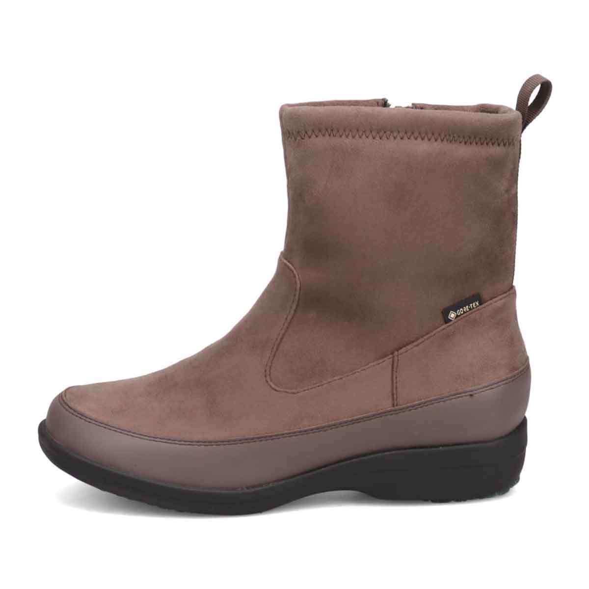 【GORE-TEX】マドラスウォーク madras Walk 「Recovery Shiatsu Insole」搭載　指圧効果により血行をよくする。防水 防滑 3.0cmヒールのシンプルショートブーツ MWL4010R GRAY 23.0
