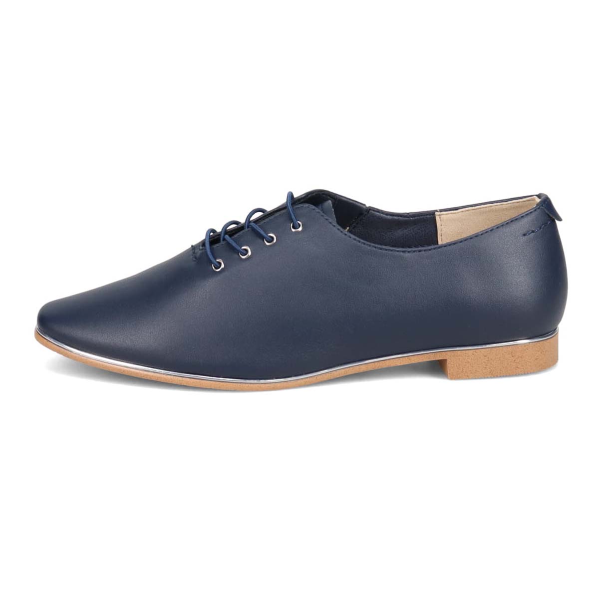 テーン tehen レースアップ ベーシックフラットパンプス　TN1801 NAVY 23.0