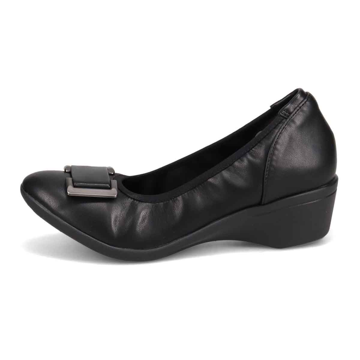 【撥水仕様】テーン tehen 5cmヒールのバックルパンプス TN4030 BLACK M(23.0cm相当)